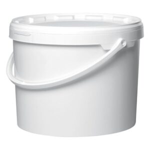 UK Grow White 5L Buckets with Lids, Pack of 10