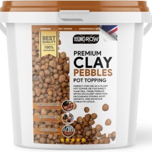 UK GROW Premium 5L Bucket of Clay Pebble Hydroponic Substrate 1L 2L 3L 5L 10L 20L (5L)