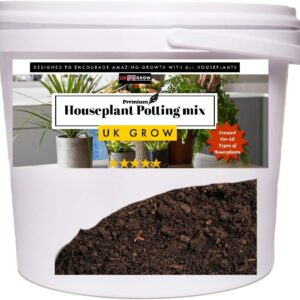 UK GROW Premium 3L Bucket of Houseplant focus potting mix soil compost ADDED PERLITE growth sure technology1L 2L 3L 5L 10L 20L 25L 30L (3L)