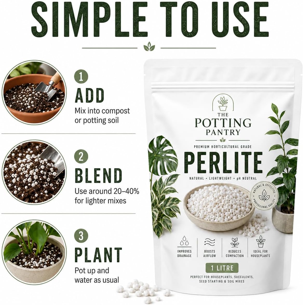 The Potting Pantry Perlite 1L - Image 5