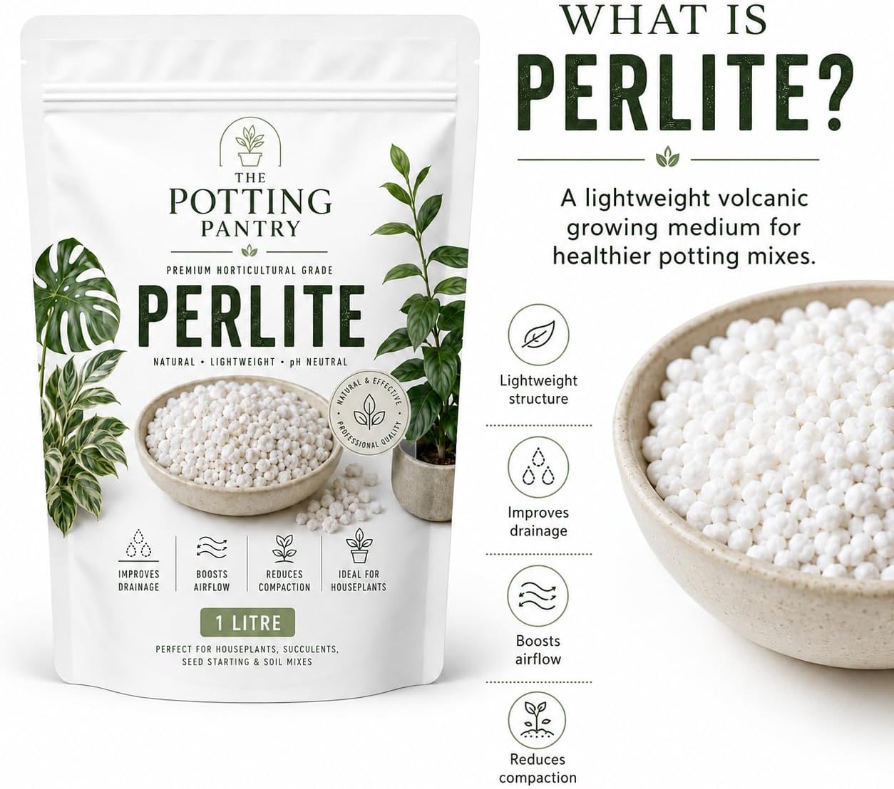 The Potting Pantry Perlite 1L - Image 2