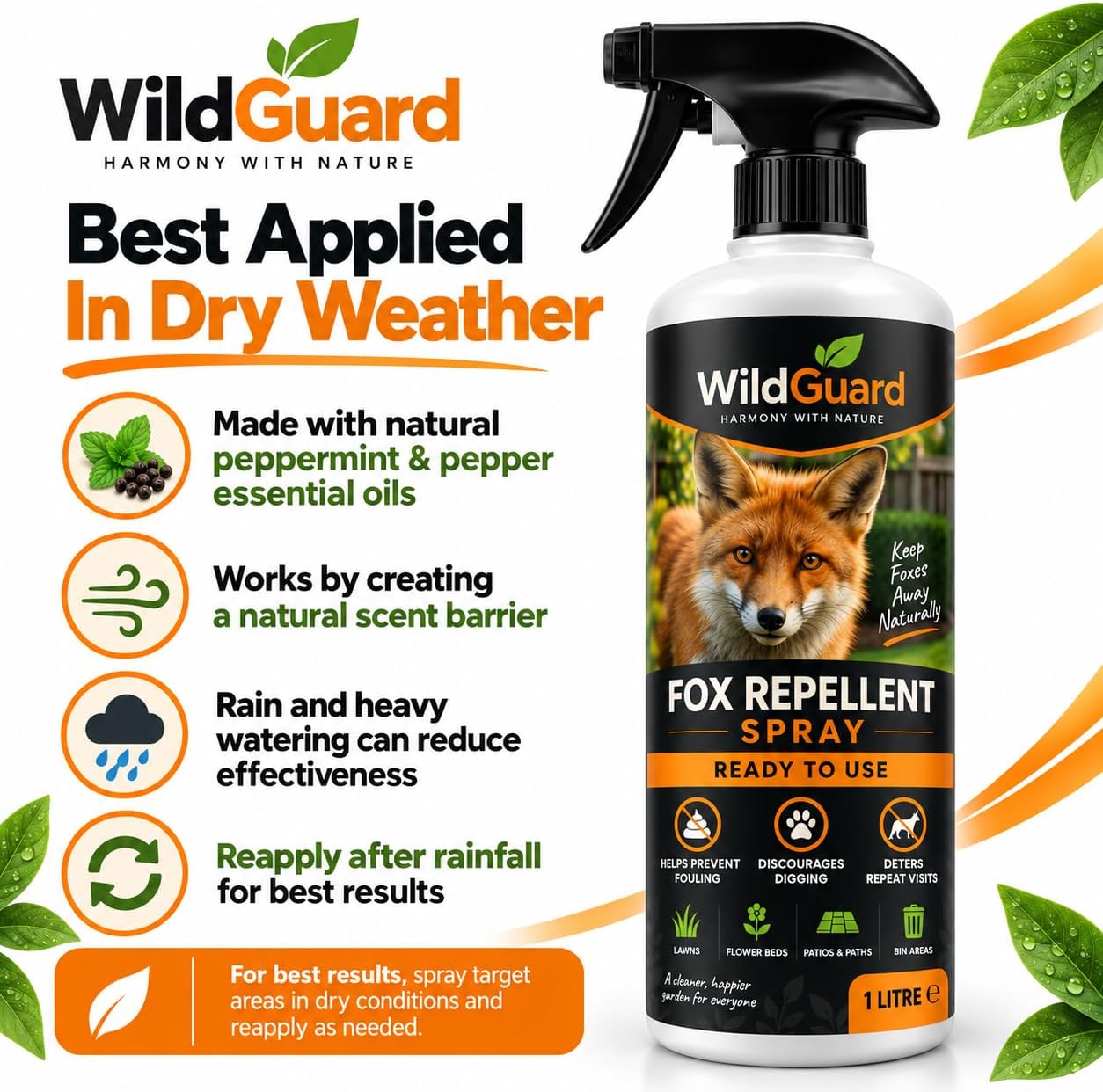 WildGuard Fox Repellent 1L Ready to Use Spray - Image 3