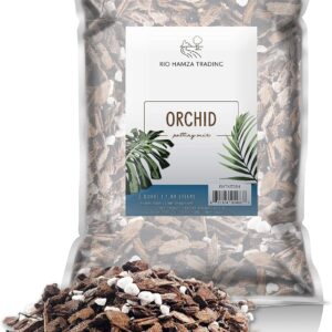 All Purpose Orchid Mix Potting Soil Indoor Plants (2 Quarts), All Natural Bark & Perlite for Plants