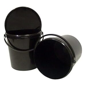 Black Bucket with Lid 10L