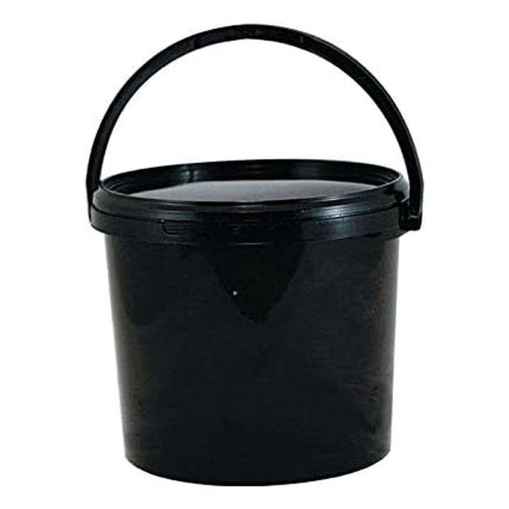 Black Bucket with Lid 21L