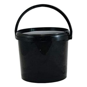 Black Bucket with Lid 21L