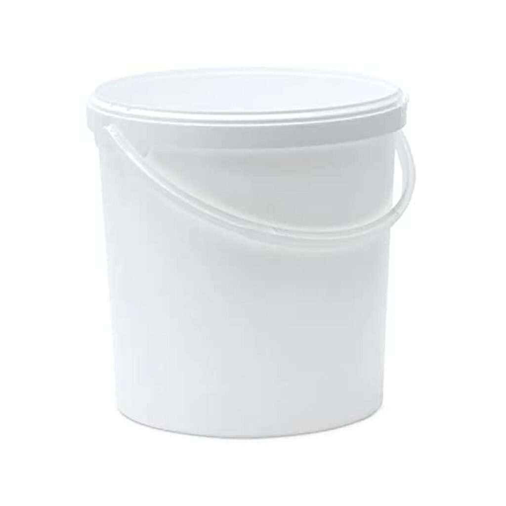 20L White Plastic Bucket with Tamper Evident Lid