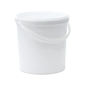 20L White Plastic Bucket with Tamper Evident Lid