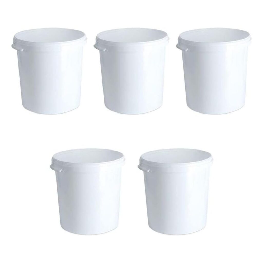 Invopak Food Grade Buckets, Moulded Handle 30L, Pack of 5