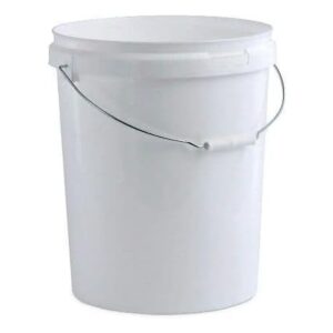 UK Grow White Heavy Duty Round Bucket with Lid